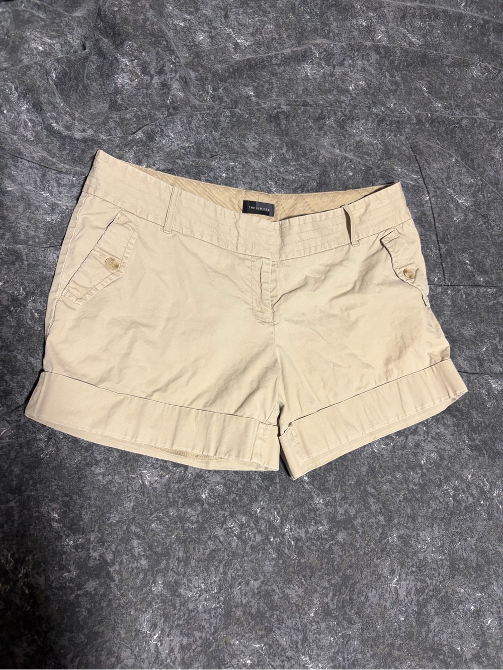 The Limited Beige Cuffed Women's Shorts